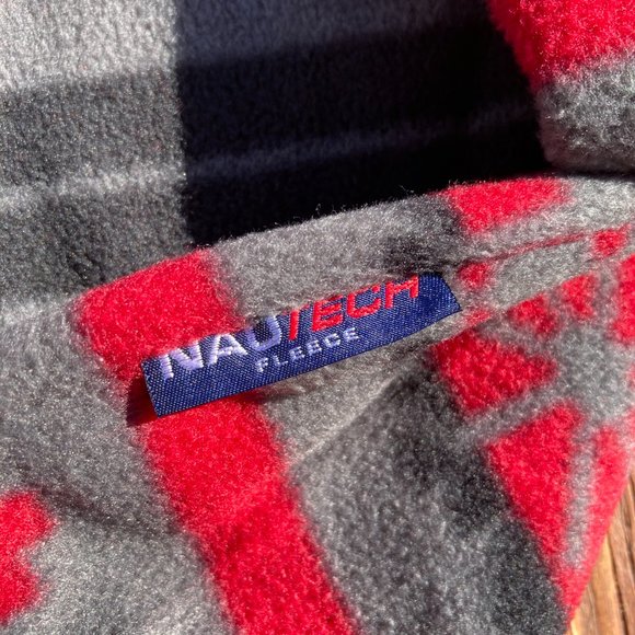 Vintage 1990s Nautica Fleece Nautech 1/4 Zip Aztec - Picture 4 of 7